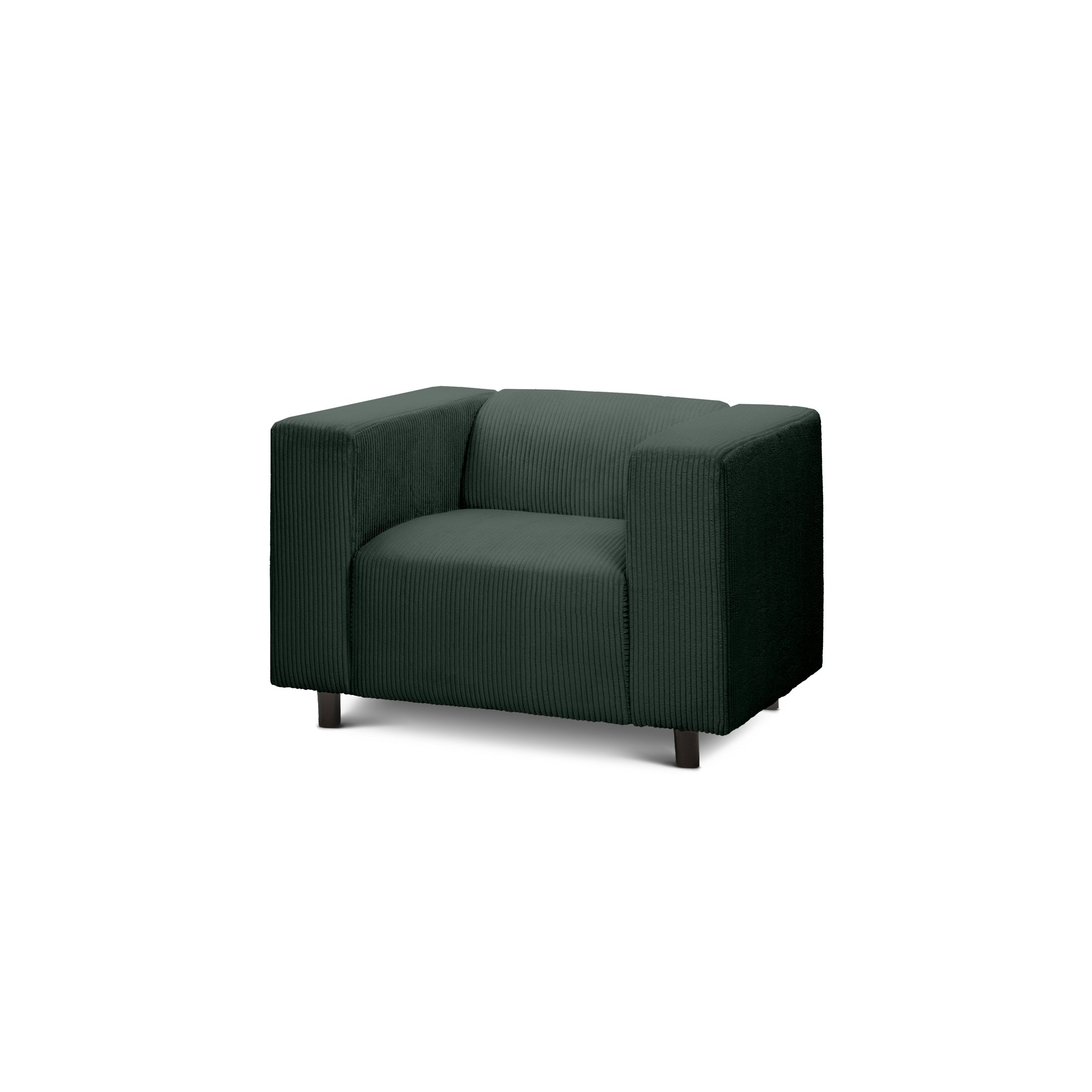 Fotel 95 cm do relaksu w stylu skandynawskim | July Leśna Zieleń (POSO 14)