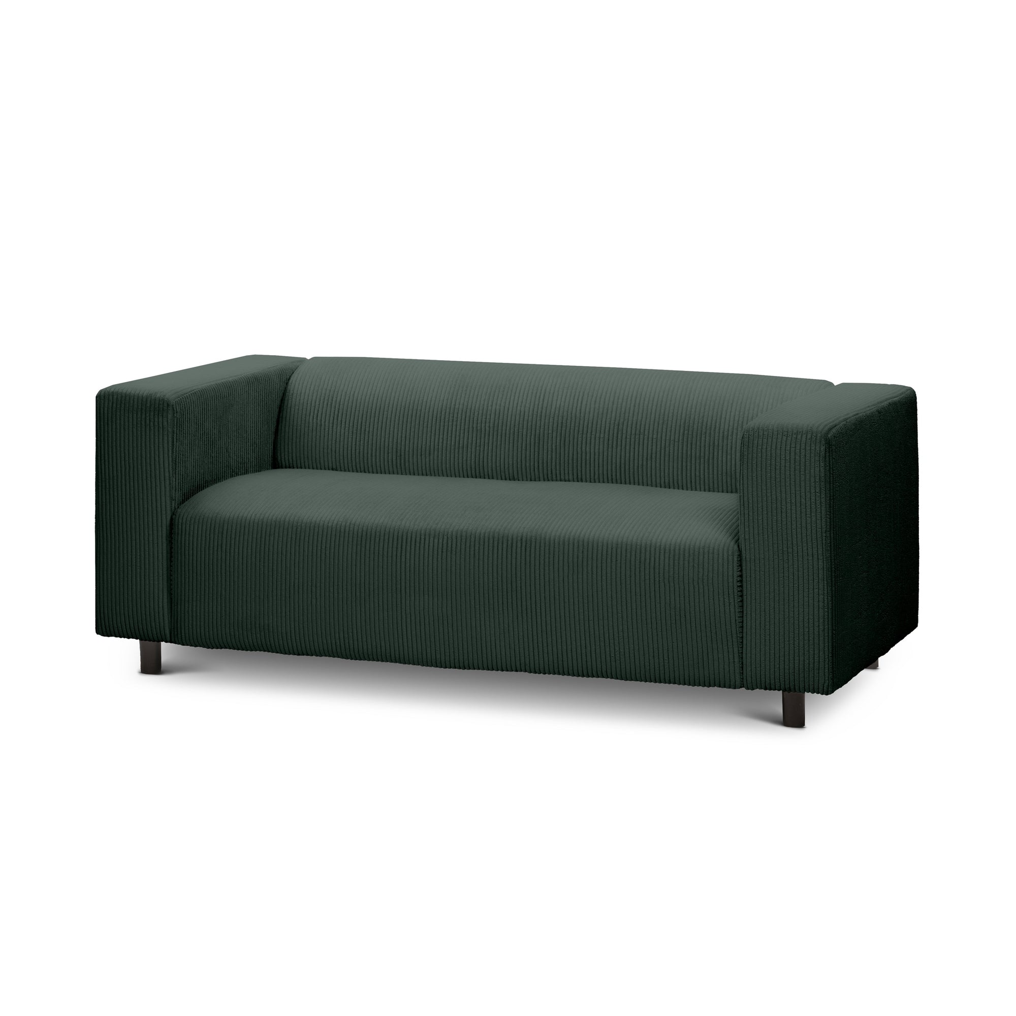 Sofa 3-osobowa 175 cm – kompaktowa, nowoczesny sztruks | July Leśna Zieleń (POSO 14)