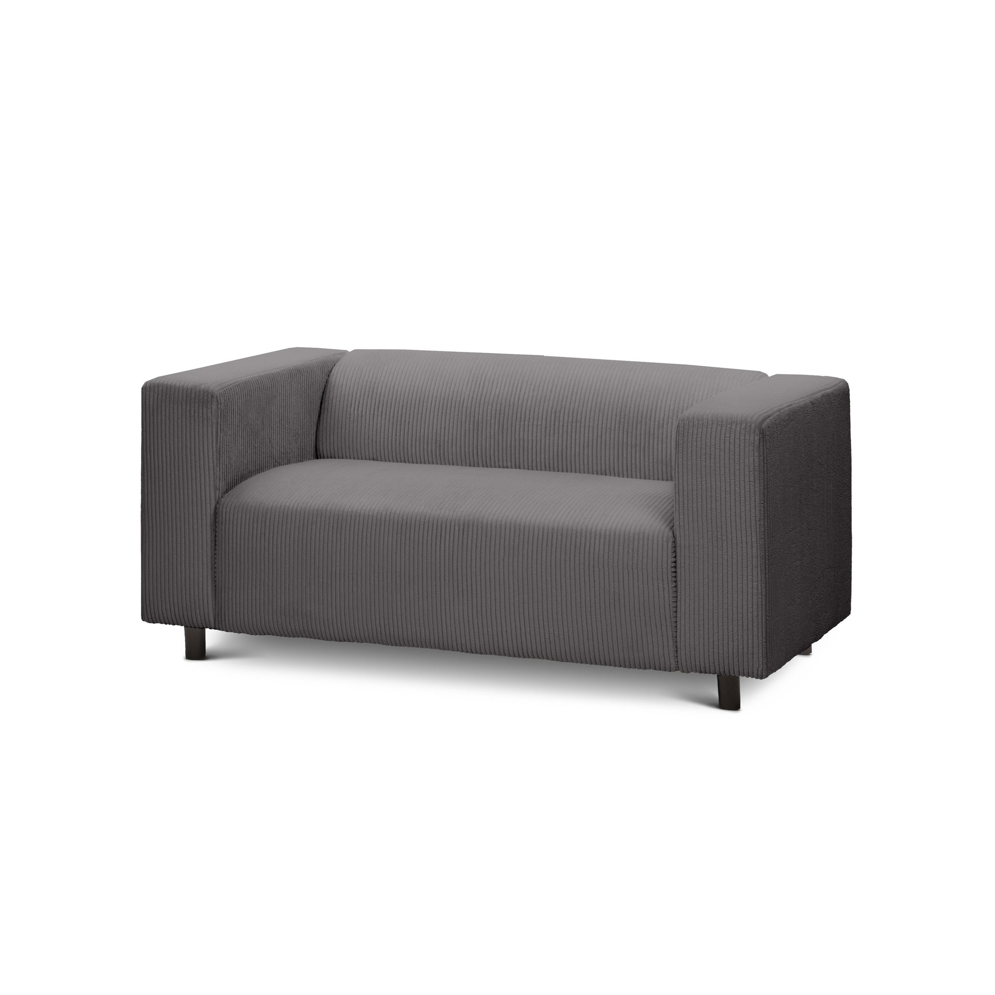 sofa 2-osobowa 151 cm – sztruks POSO, styl minimalistyczny | July Stalowy Brąz (POSO 22)