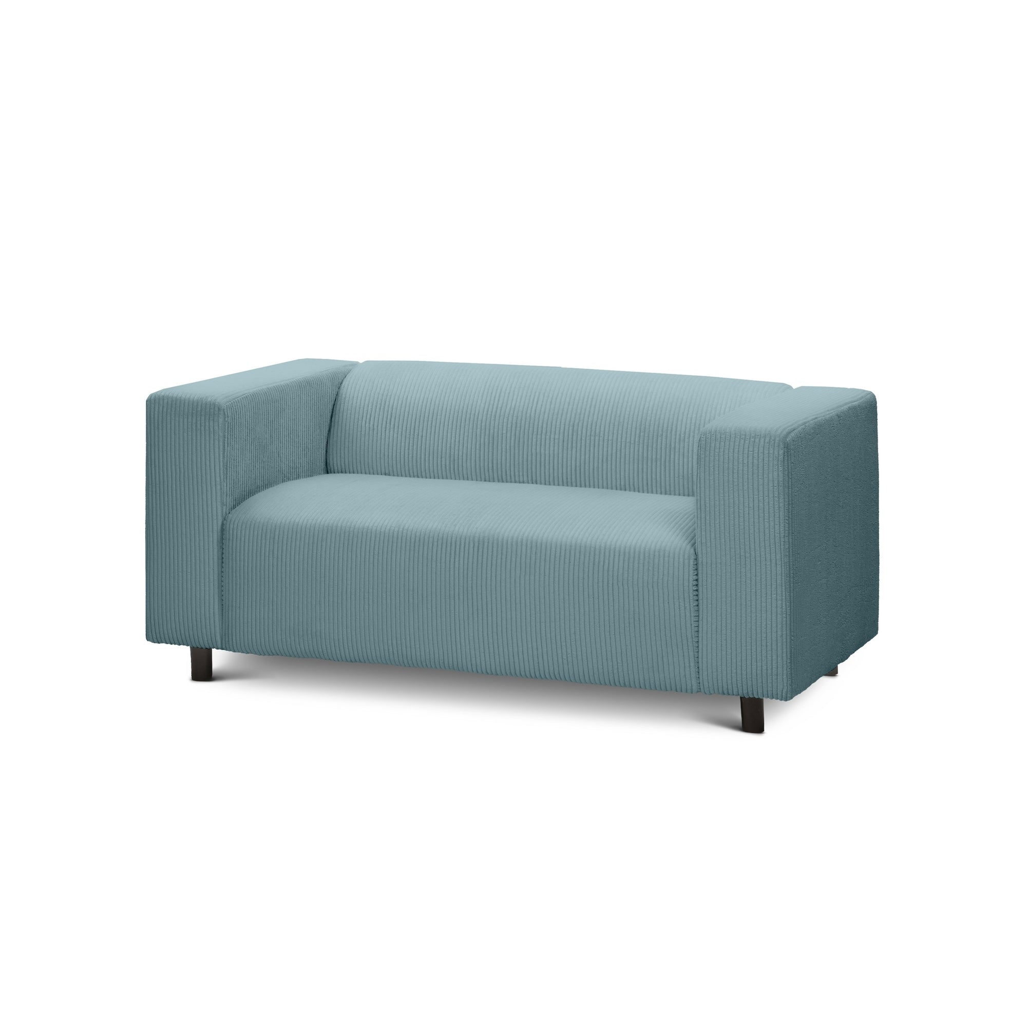 sofa 2-osobowa 151 cm – sztruks POSO, styl minimalistyczny | July Zimna Mięta (POSO 26)