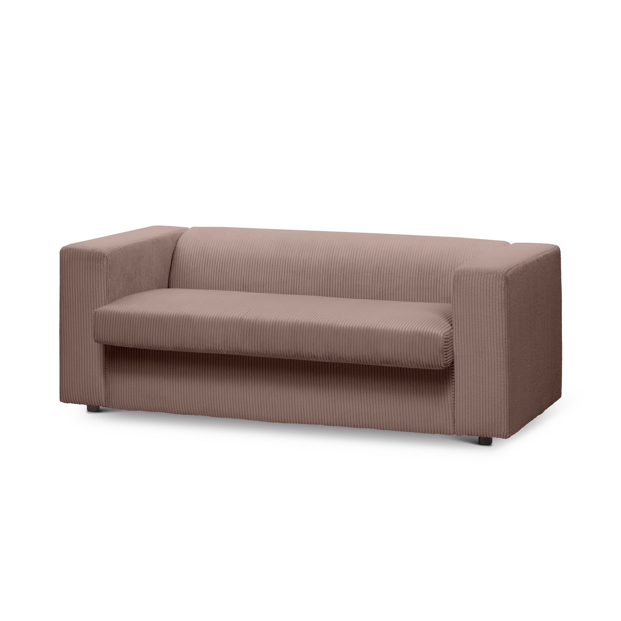 Sofa 2-osobowa z funkcją spania 174 cm – kompaktowa, sztruksowa, nowoczesna | July Jesienny Brąz (POSO 27)