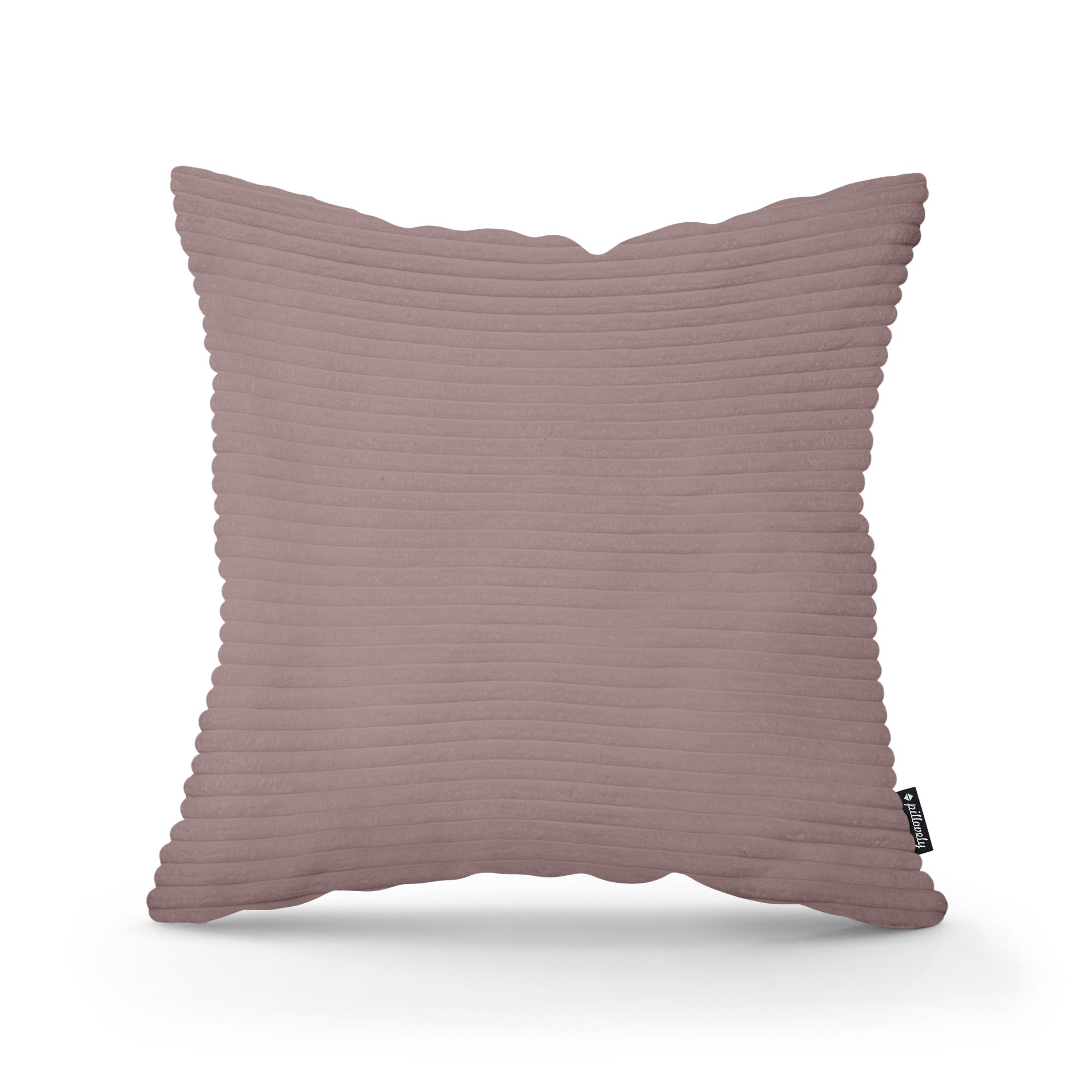 Poduszka dekoracyjna 45×45 cm w stylu scandi i boho – wyraziste prążki | Szeroki Sztruks Jesienny Brąz (POSO 27)