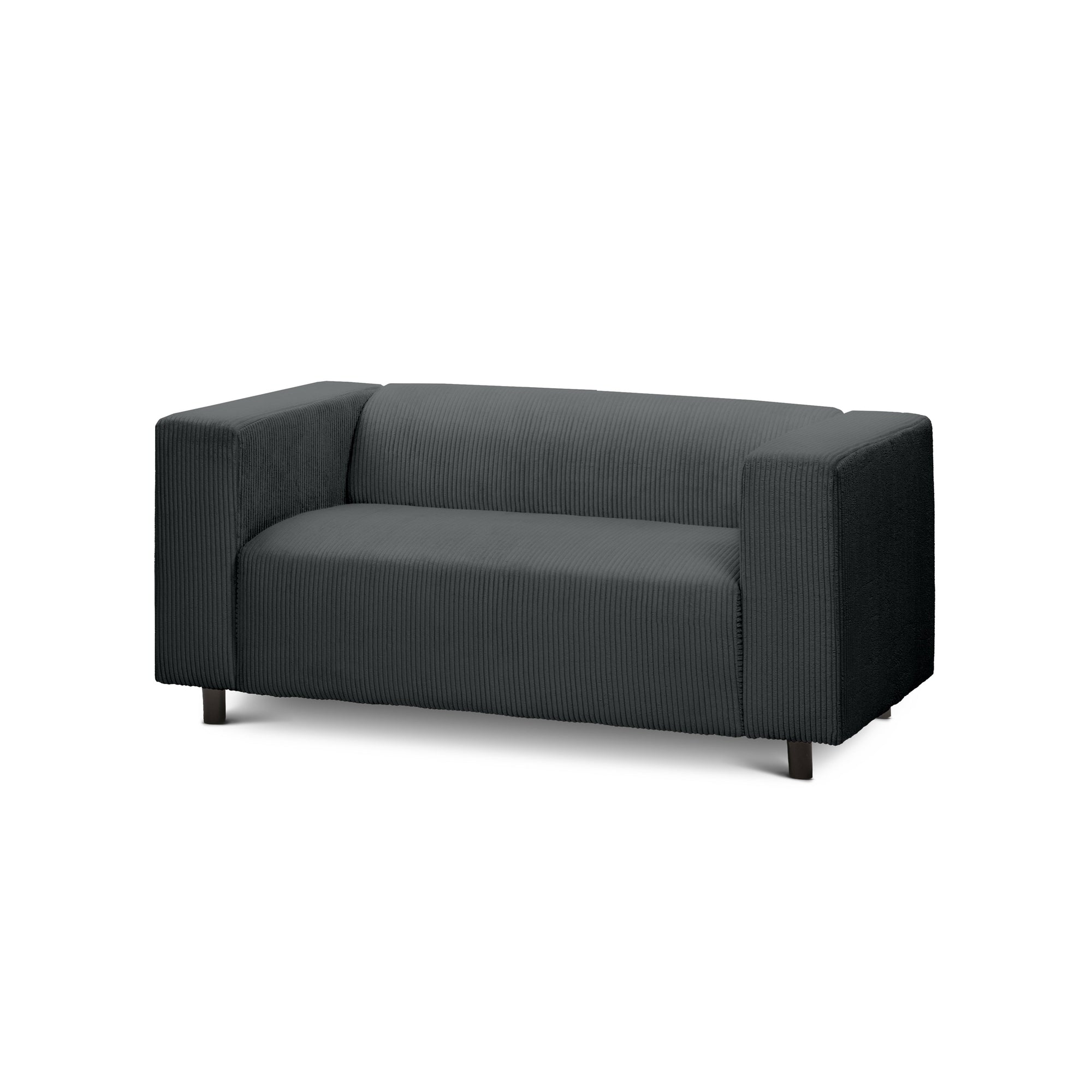 sofa 2-osobowa 151 cm – sztruks POSO, styl minimalistyczny | July Antracyt (POSO 34)