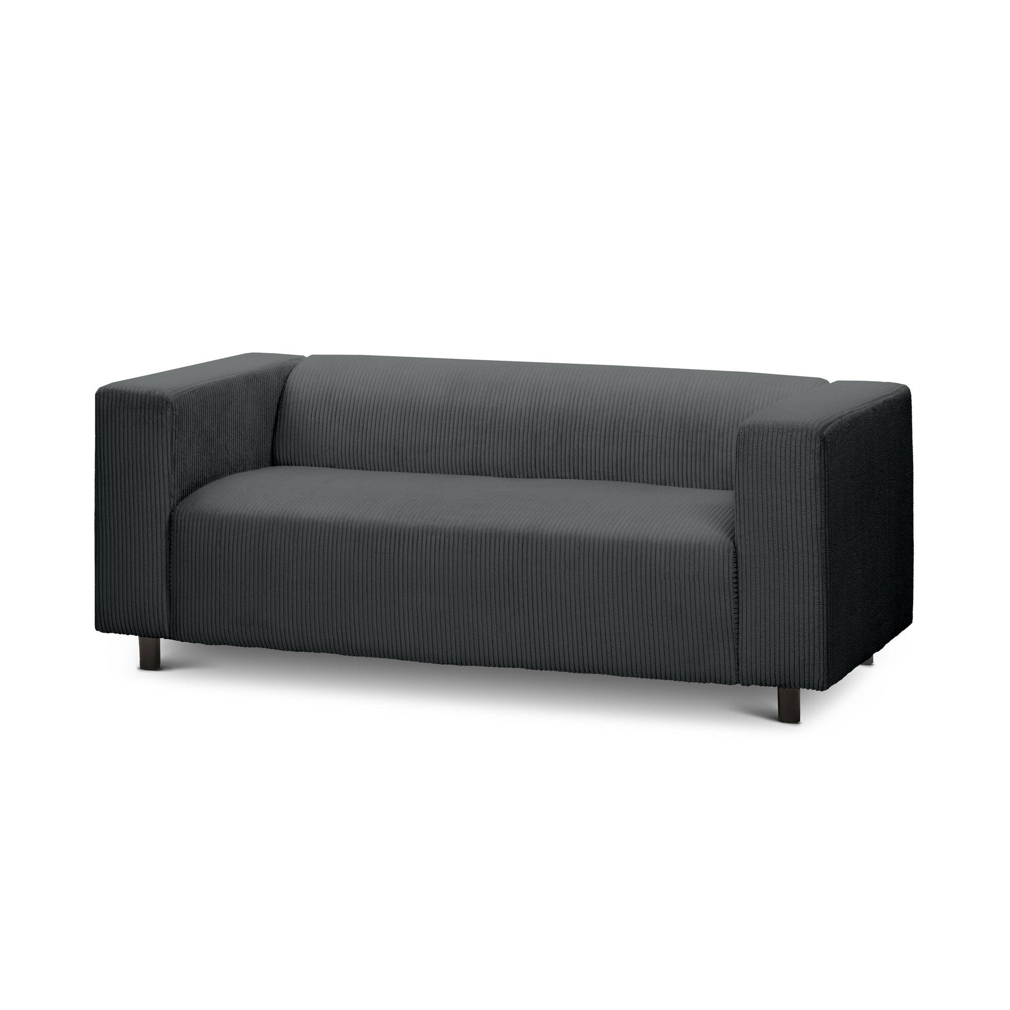 Sofa 3-osobowa 175 cm – kompaktowa, nowoczesny sztruks | July Antracyt (POSO 34)