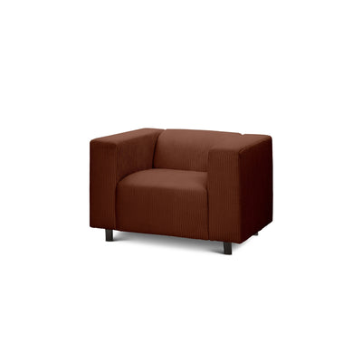 Fotel 95 cm do relaksu w stylu skandynawskim | July Espresso (POSO 39)