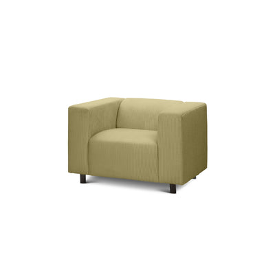 Fotel 95 cm do relaksu w stylu skandynawskim | July Oliwka (POSO 44)