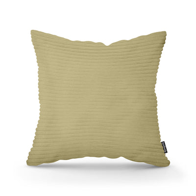 Poduszka dekoracyjna 45×45 cm w stylu scandi i boho | Szeroki Sztruks Oliwka (POSO 44)