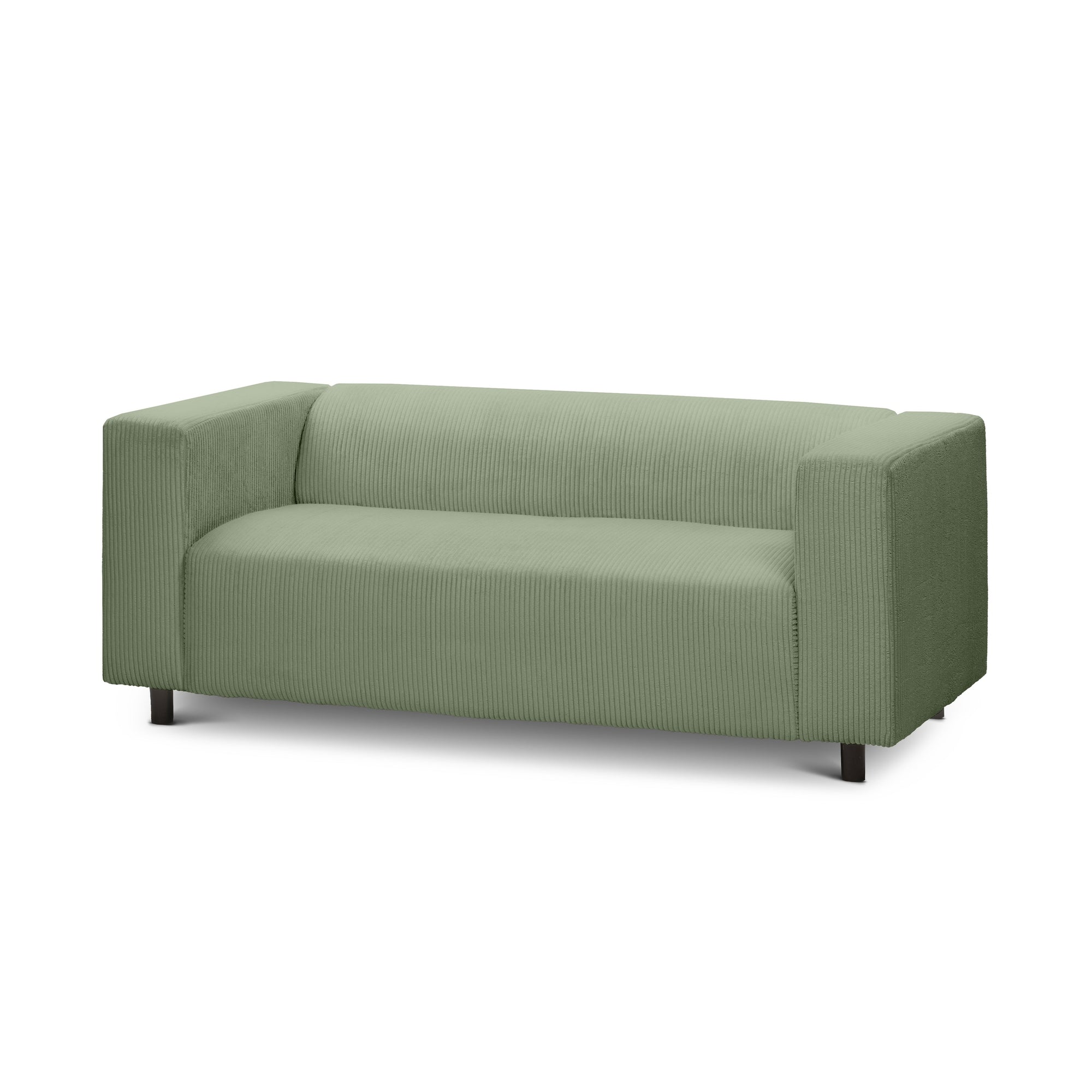 Sofa 3-osobowa 175 cm – kompaktowa, nowoczesny sztruks | July Szarozieleń (POSO 47)