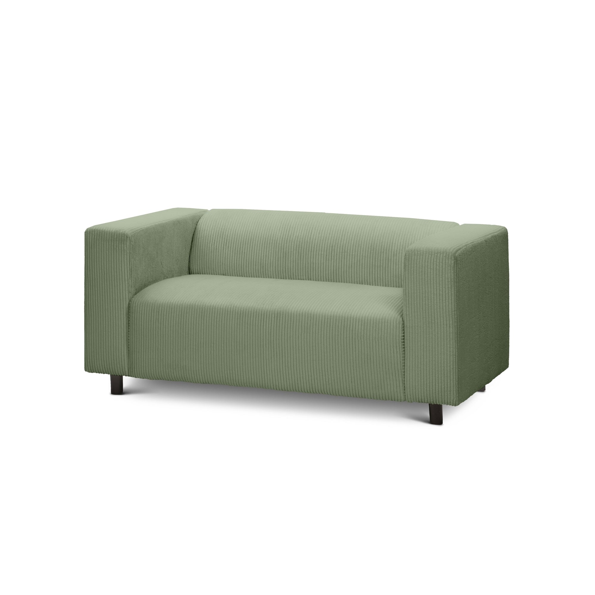 sofa 2-osobowa 151 cm – sztruks POSO, styl minimalistyczny | July Szarozieleń (POSO 47)