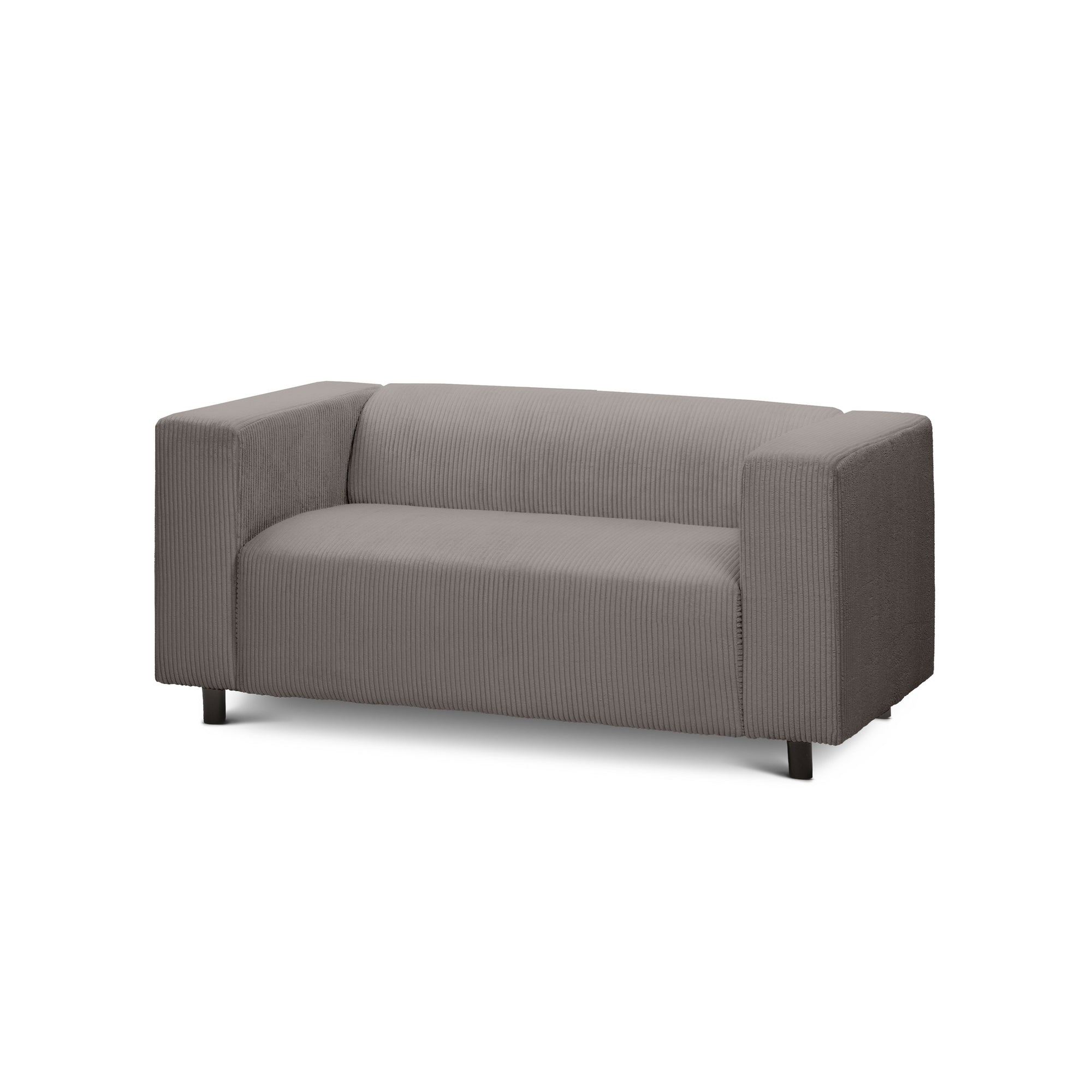 sofa 2-osobowa 151 cm – sztruks POSO, styl minimalistyczny | July Wędzone Drewno (POSO 04)