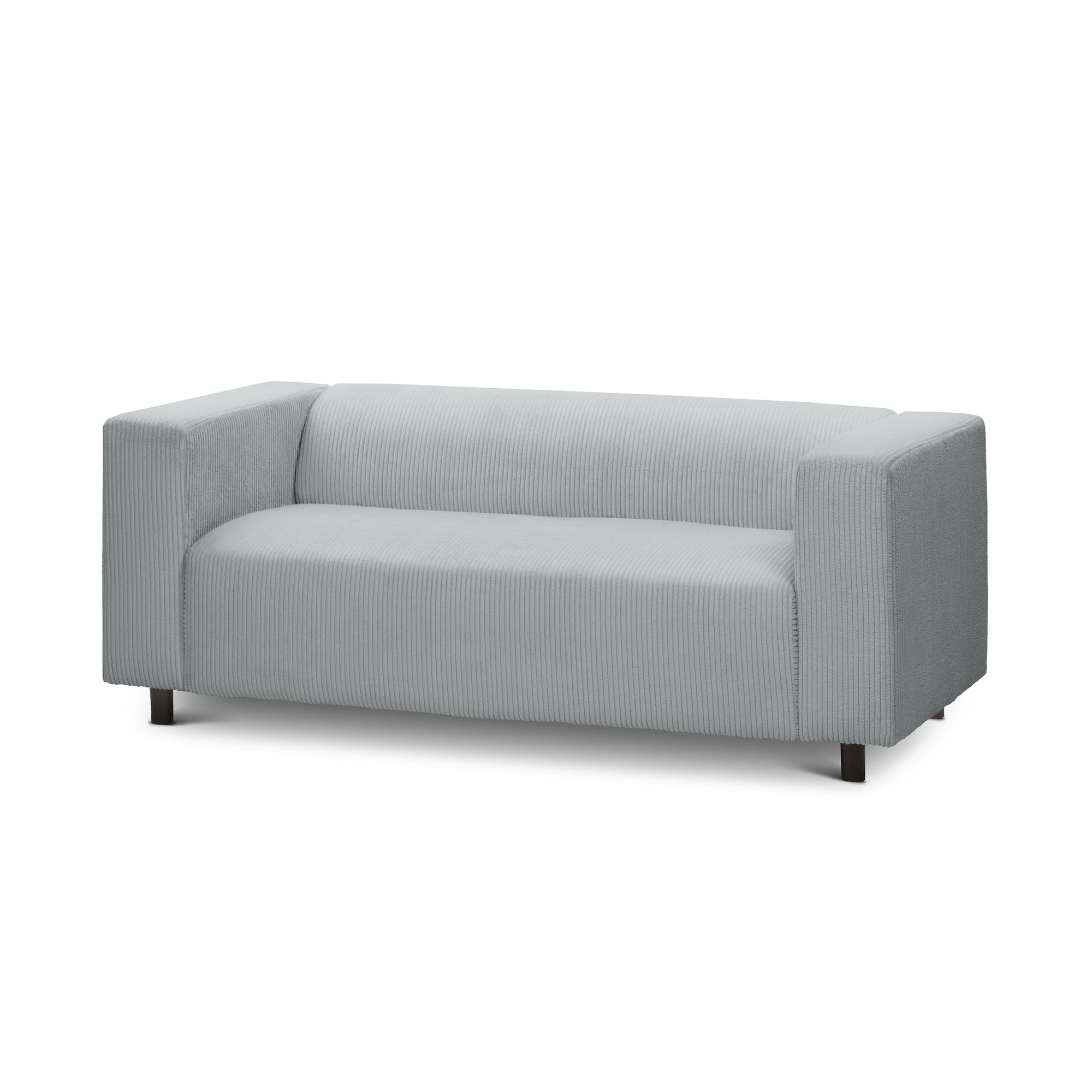 Sofa 3-osobowa 175 cm – kompaktowa, nowoczesny sztruks | July Szary Bambus (POSO 55)