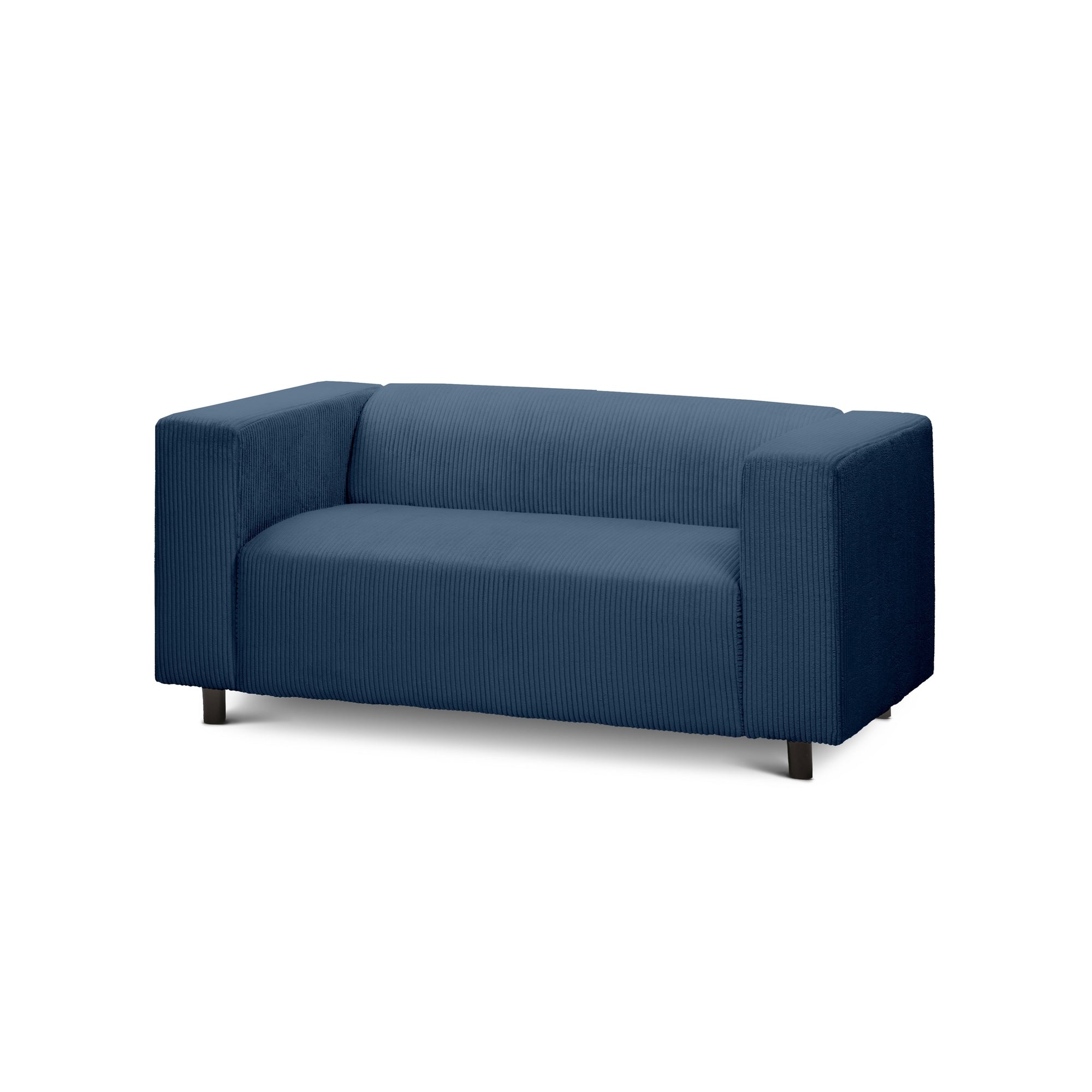 sofa 2-osobowa 151 cm – sztruks POSO, styl minimalistyczny | July Granatowy Grafit (POSO 05)
