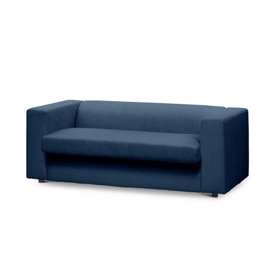 Sofa 2-osobowa z funkcją spania 174 cm | July Granatowy Grafit (POSO 05)
