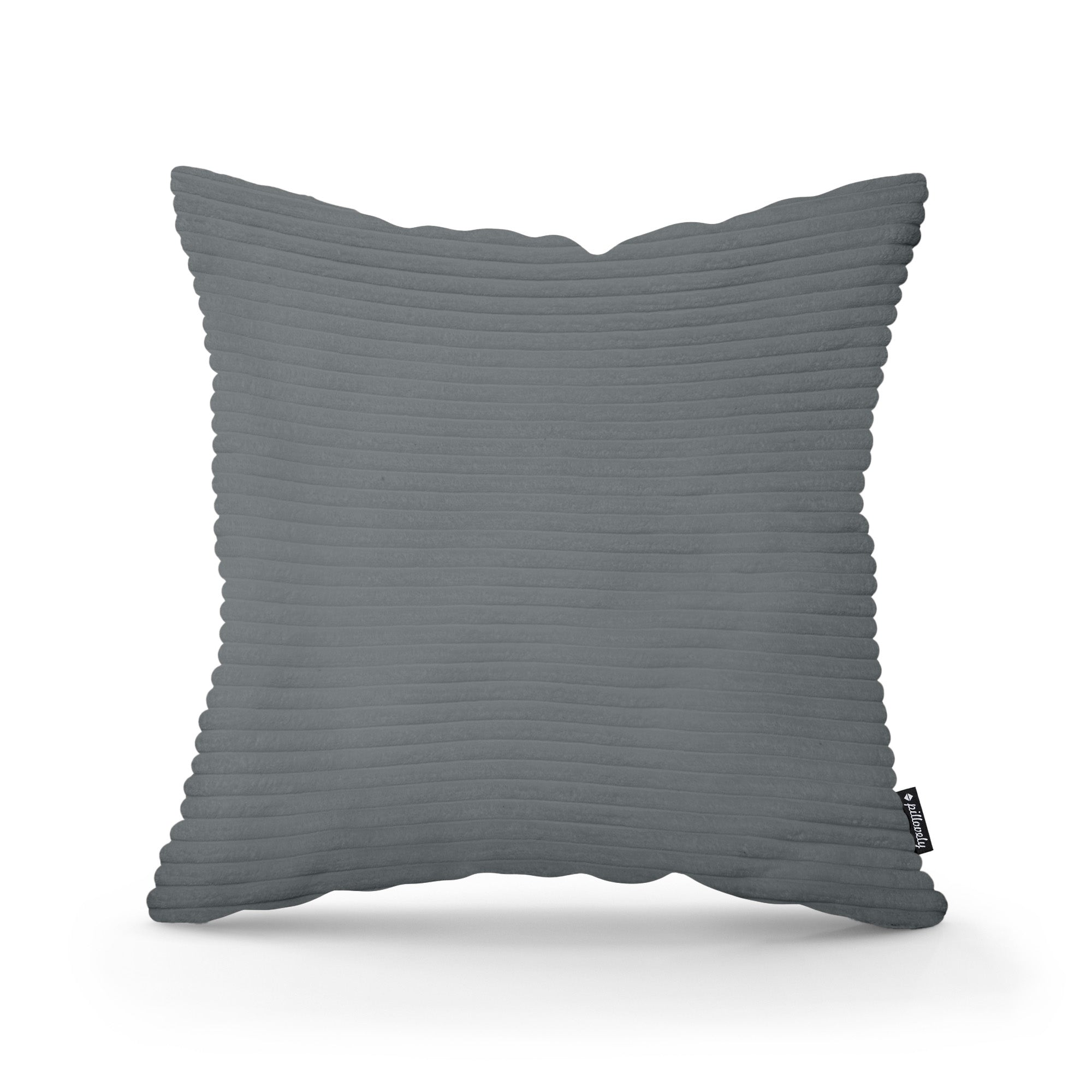 Poduszka Dekoracyjna Szeroki Sztruks 45x45 Grafitowy Mech