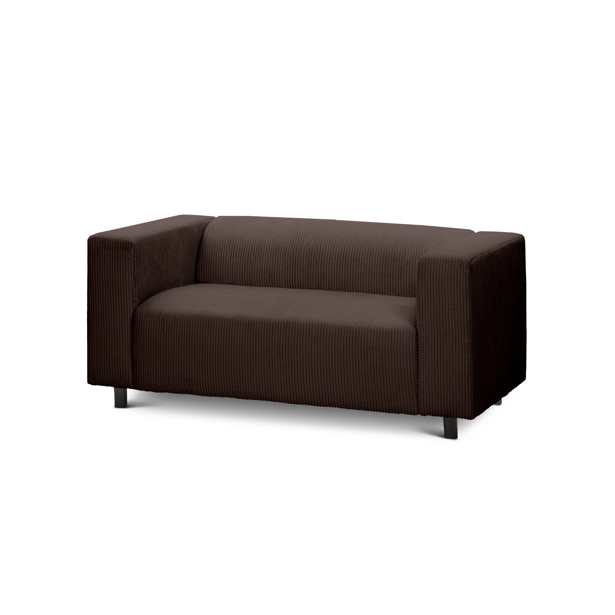 sofa 2-osobowa 151 cm – sztruks POSO, styl minimalistyczny | July Ciemny Orzech (POSO 06)