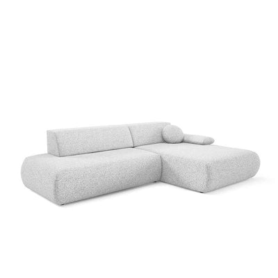 Narożnik 4-osobowy z funkcją spania w stylu minimalistycznym | Puentro Prawo Perliste Taupe (PUENTE 80)