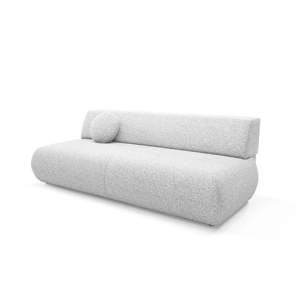 Sofa z funkcją spania 140x213 z pojemnikiem w stylu nowoczesnym – mechanizm DL, regulowany podłokietnik | Puentro Perliste Taupe (PUENTE 80)