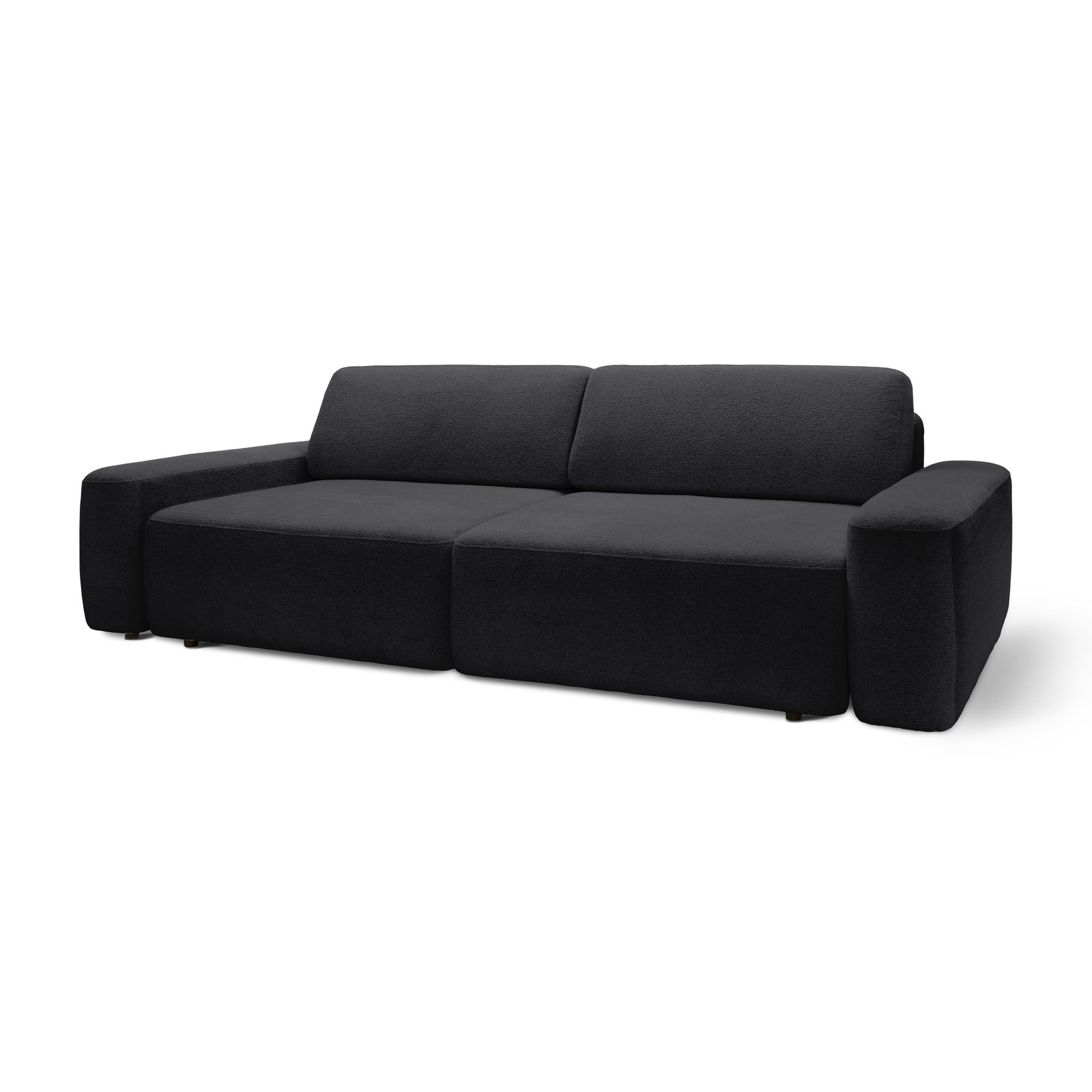 Sofa z funkcją spania 200x136 z pojemnikiem DL – bouclé Raven | Bamby