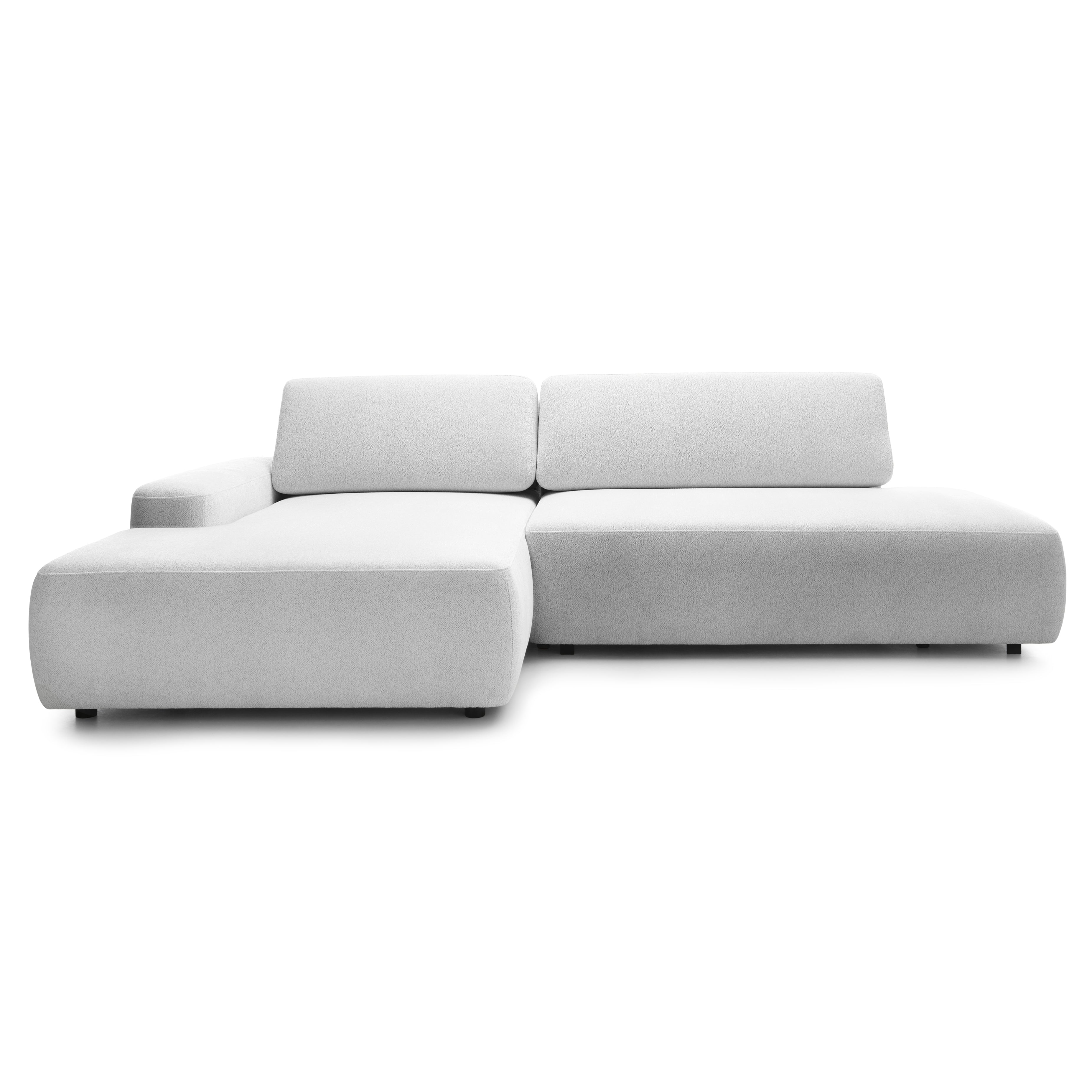 Narożnik z funkcją spania 4-osobowy 125x210 w stylu japandi | Bamby Lewostronny Poranna Rosa (RAVEN 21)