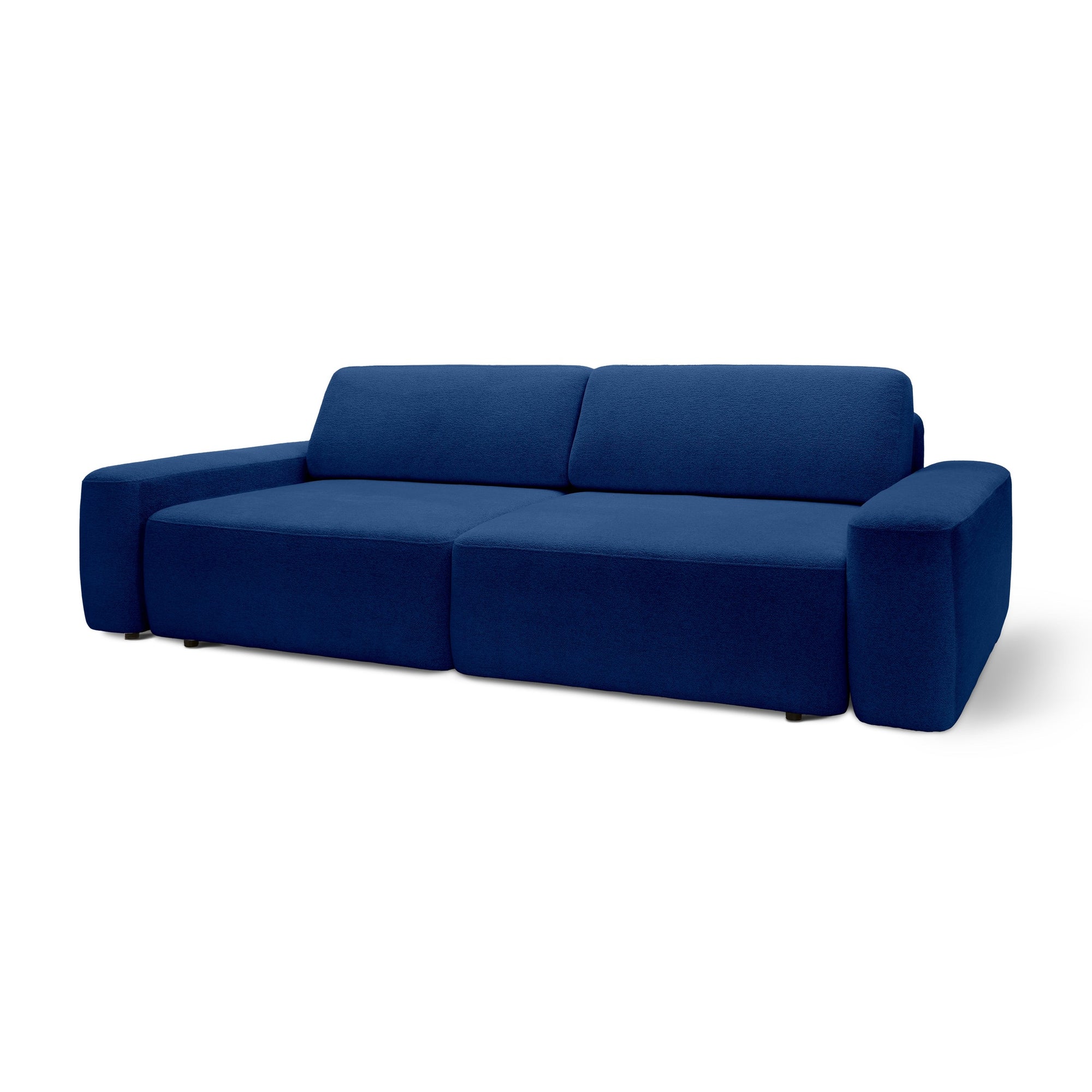 Sofa z funkcją spania 200x136 z pojemnikiem DL – bouclé Raven | Bamby Atlantycki Nurt (RAVEN 86)