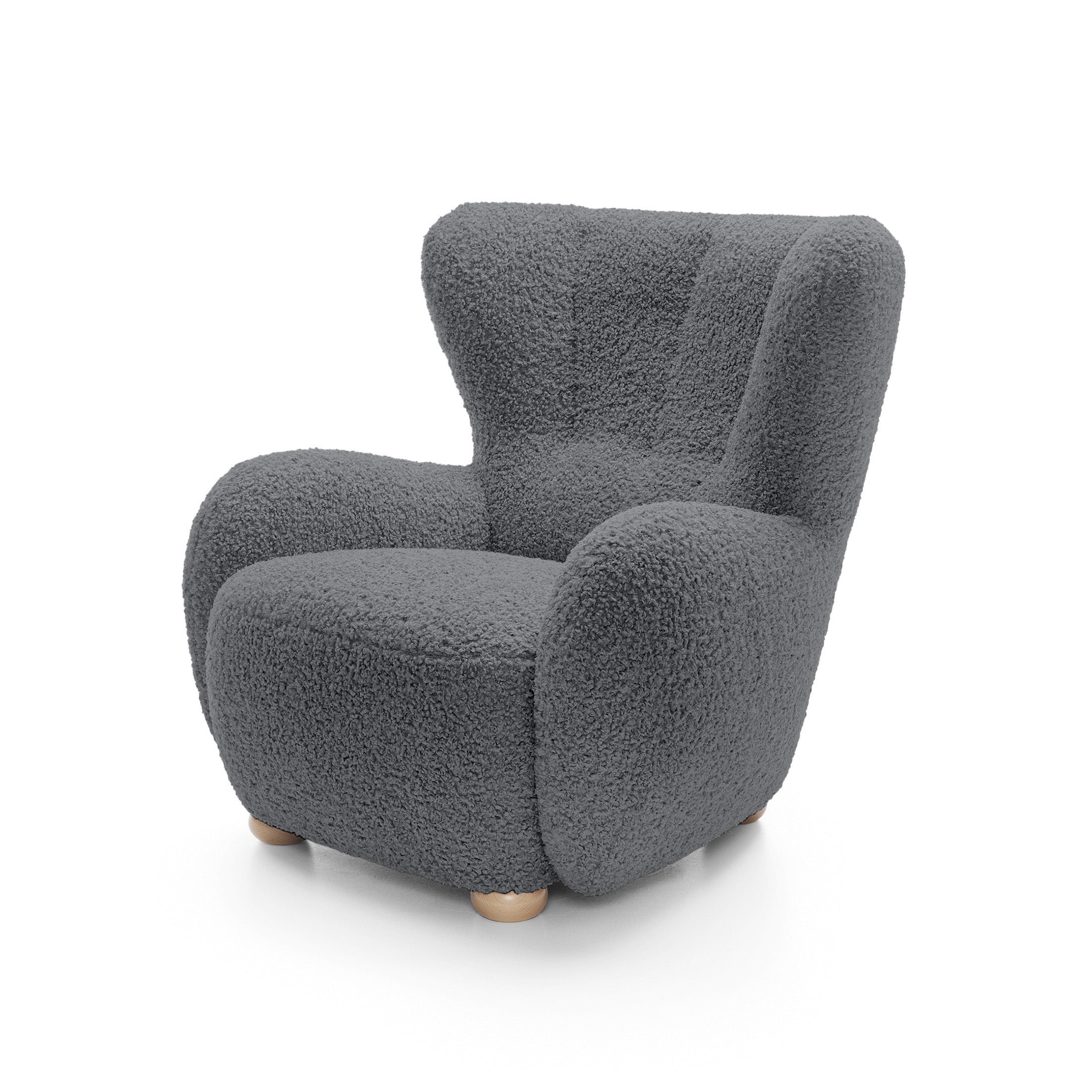 Fotel Tedi Bazaltowy Brąz Buk