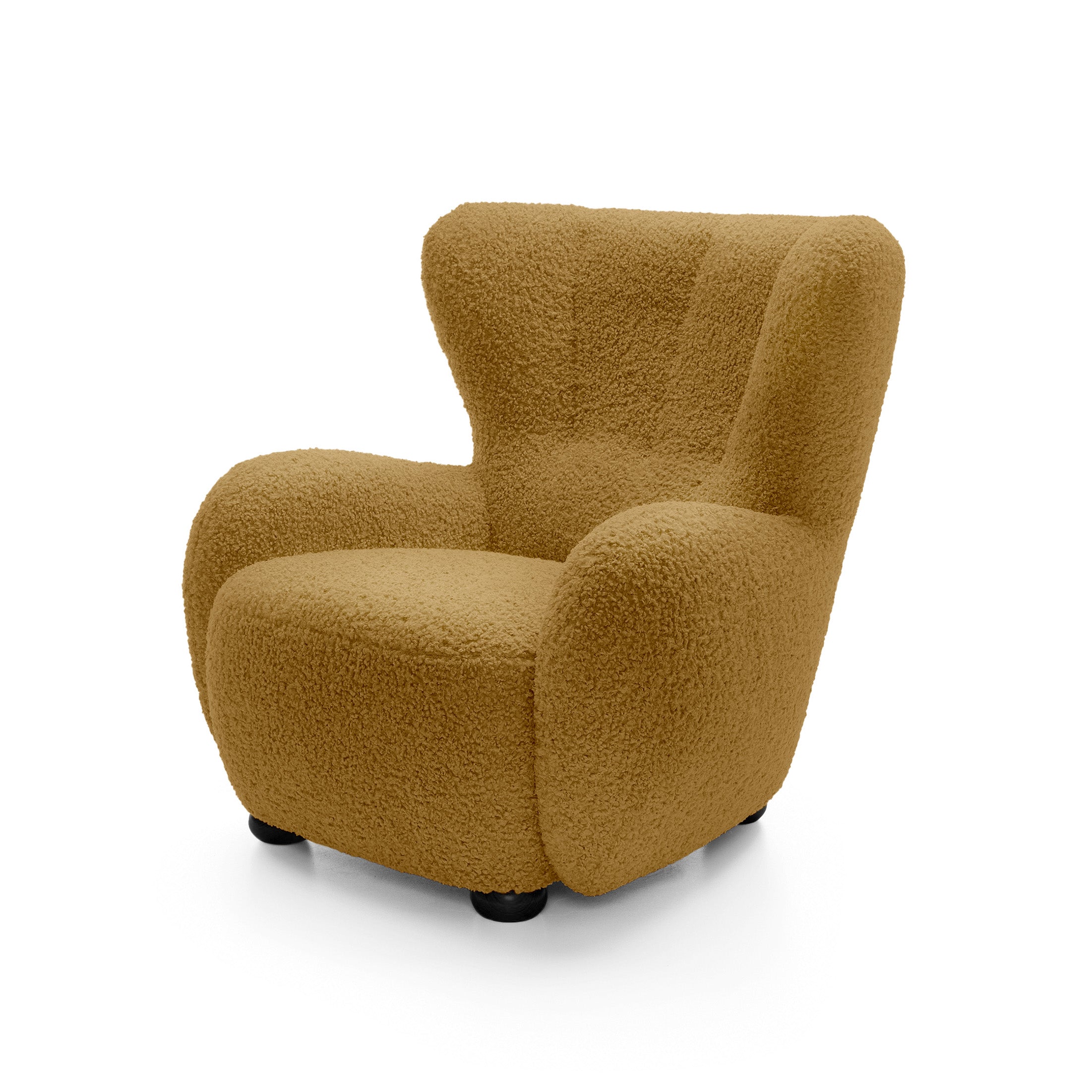 Fotel 88 cm do relaksu w stylu skandynawskim | Tedi Orzechowa Terra (ROLF 12) Czarny