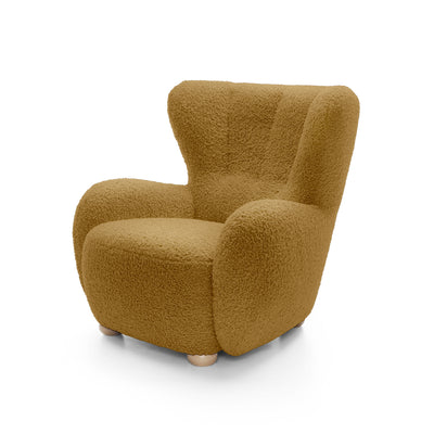 Fotel 88 cm do relaksu w stylu skandynawskim | Tedi Orzechowa Terra (ROLF 12) Buk