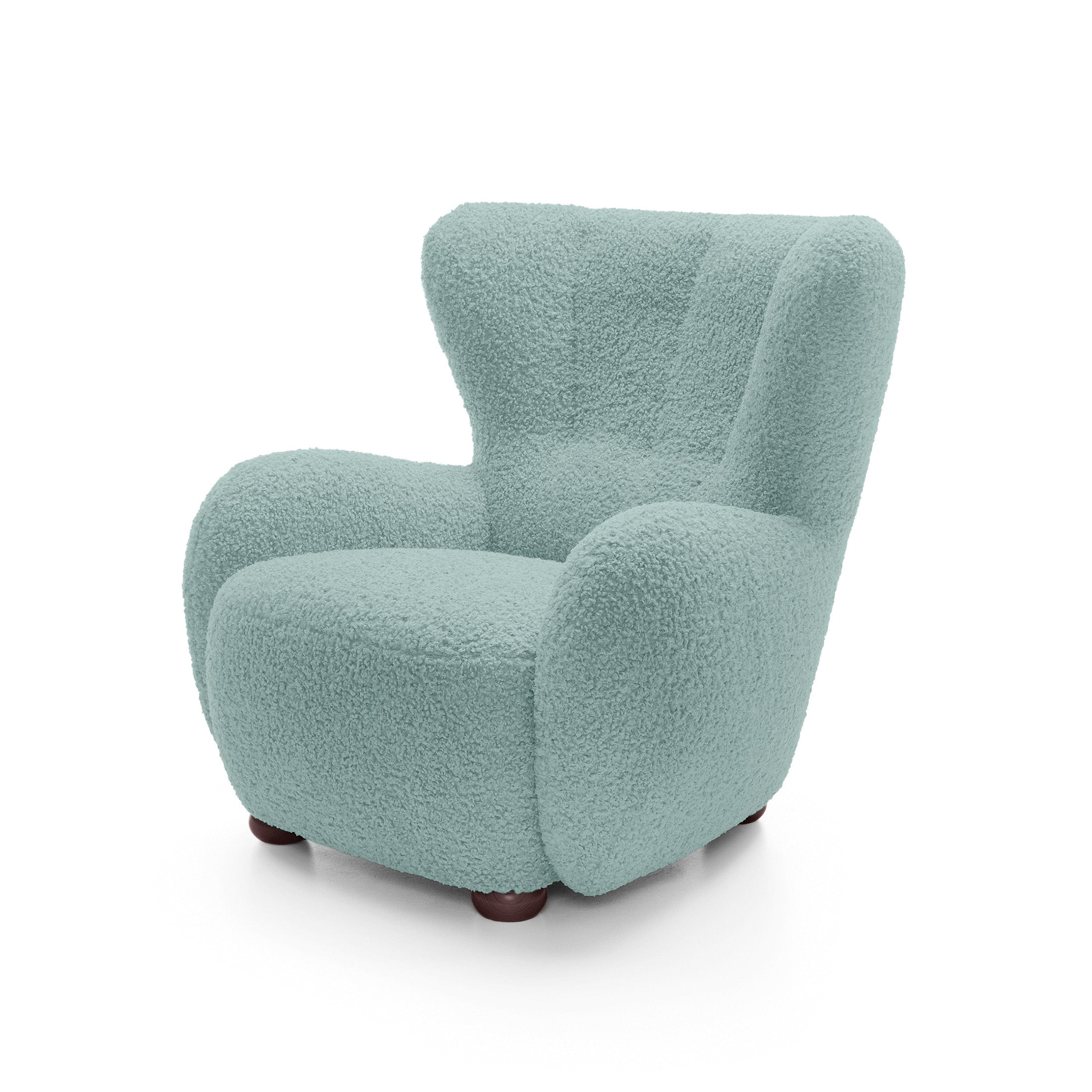 Fotel 88 cm do relaksu w stylu skandynawskim | Tedi Morska Patyna (ROLF 16) Orzech