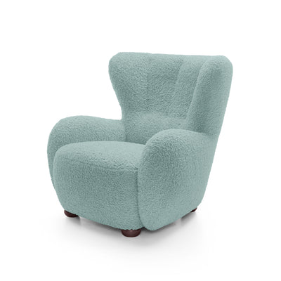 Fotel 88 cm do relaksu w stylu skandynawskim | Tedi Morska Patyna (ROLF 16) Orzech