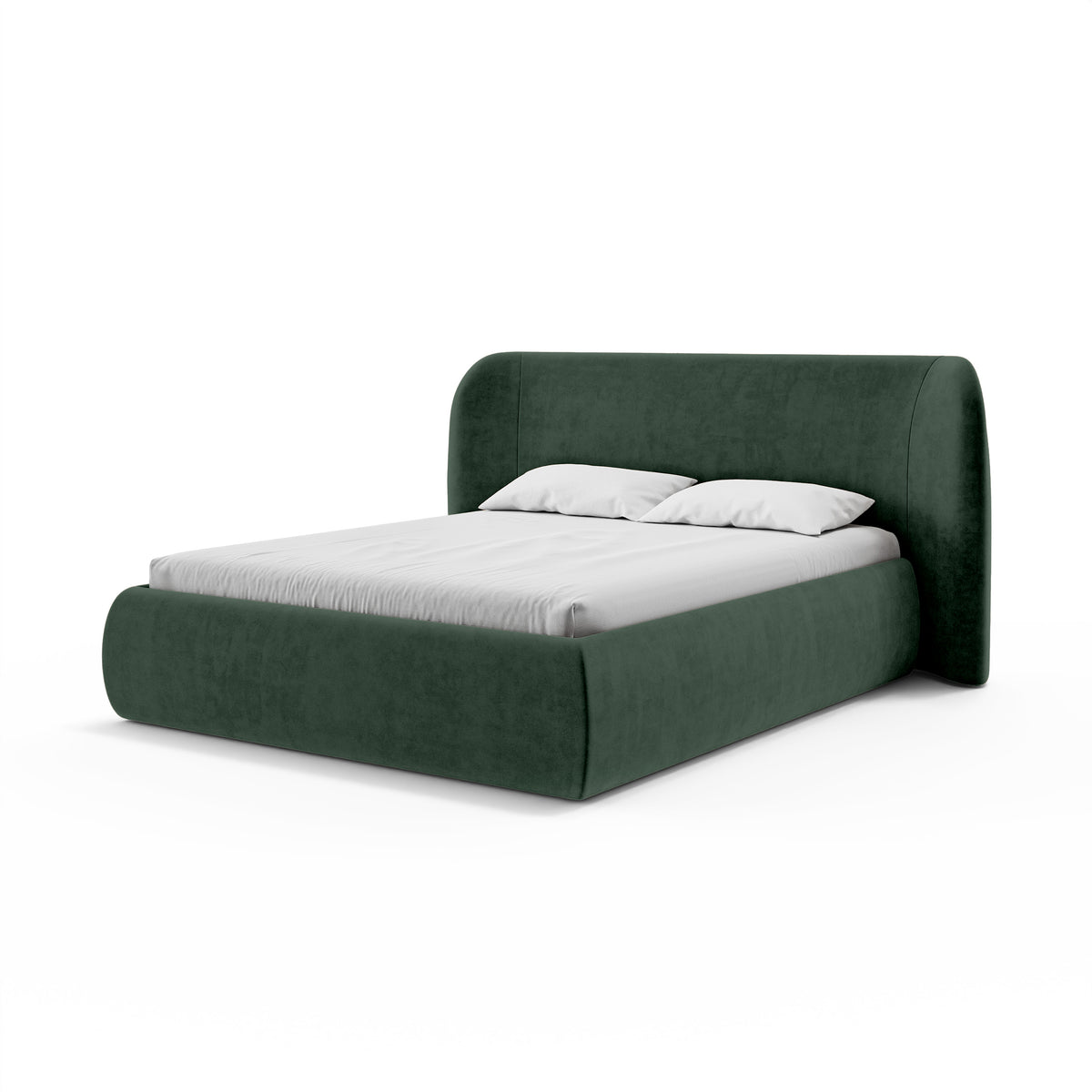 Łóżko tapicerowane z pojemnikiem w stylu modern soft | Frasspo