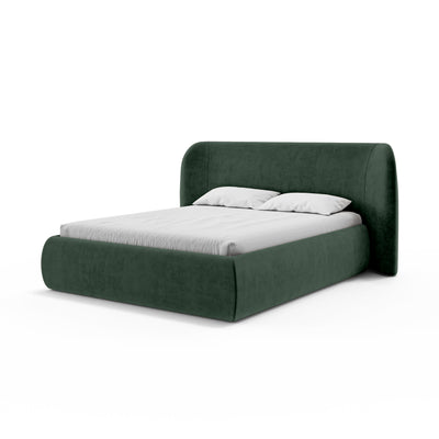 Łóżko tapicerowane z pojemnikiem w stylu modern soft | Frasspo