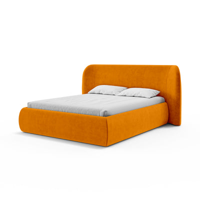 Łóżko tapicerowane z pojemnikiem w stylu modern soft | Frasspo