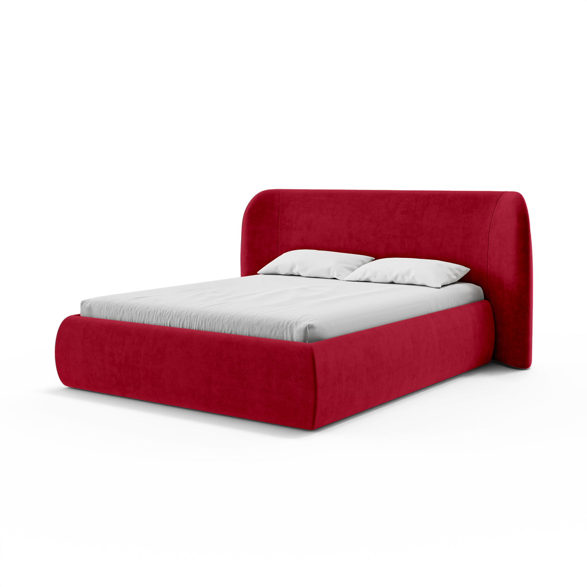 Łóżko tapicerowane z pojemnikiem w stylu modern soft | Frasspo