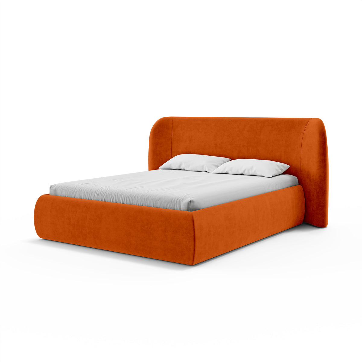 Łóżko tapicerowane z pojemnikiem w stylu modern soft | Frasspo