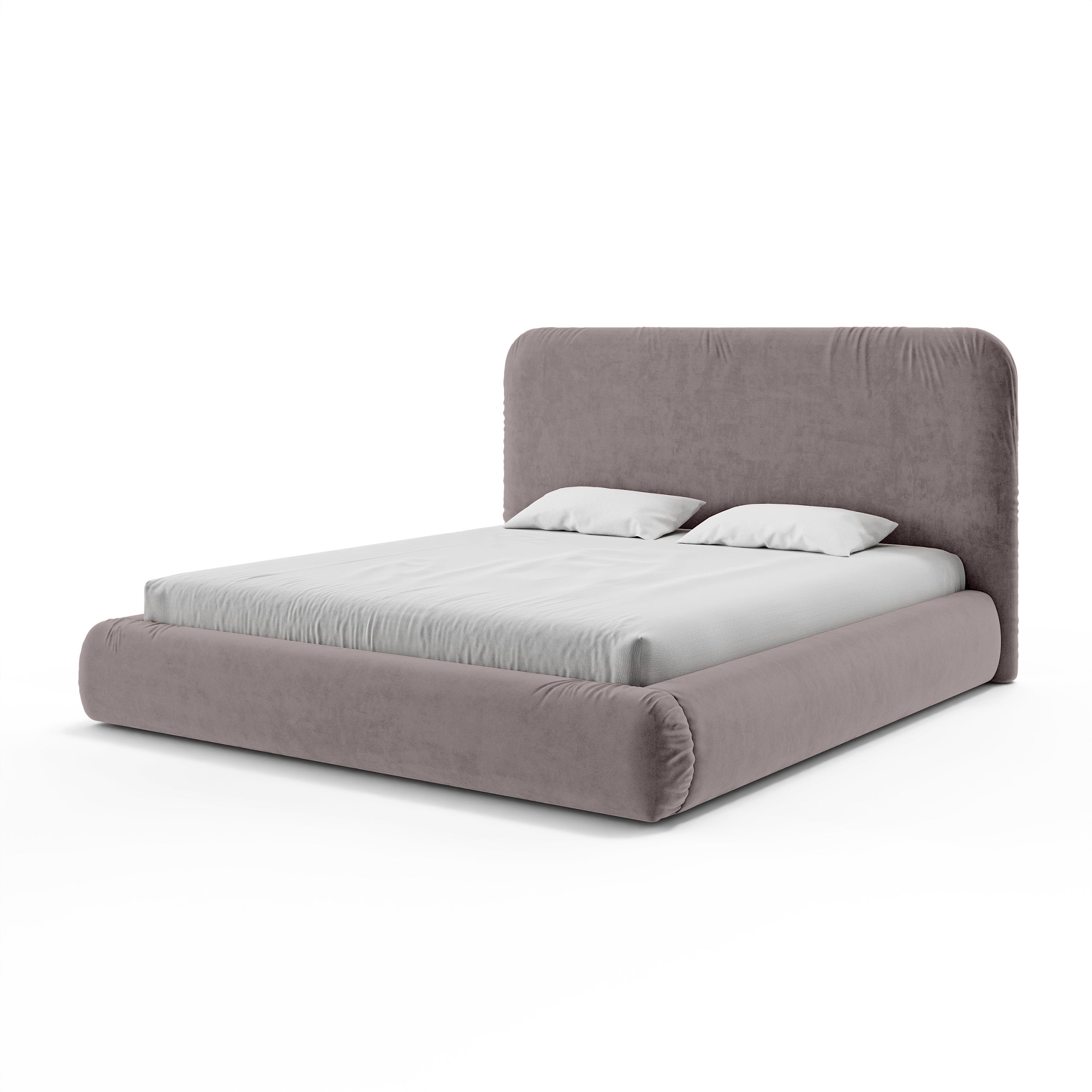 Łóżko tapicerowane z pojemnikiem w stylu modern organic | Paries