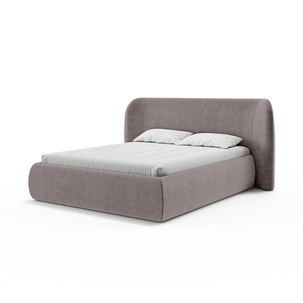Łóżko tapicerowane z pojemnikiem w stylu modern soft | Frasspo