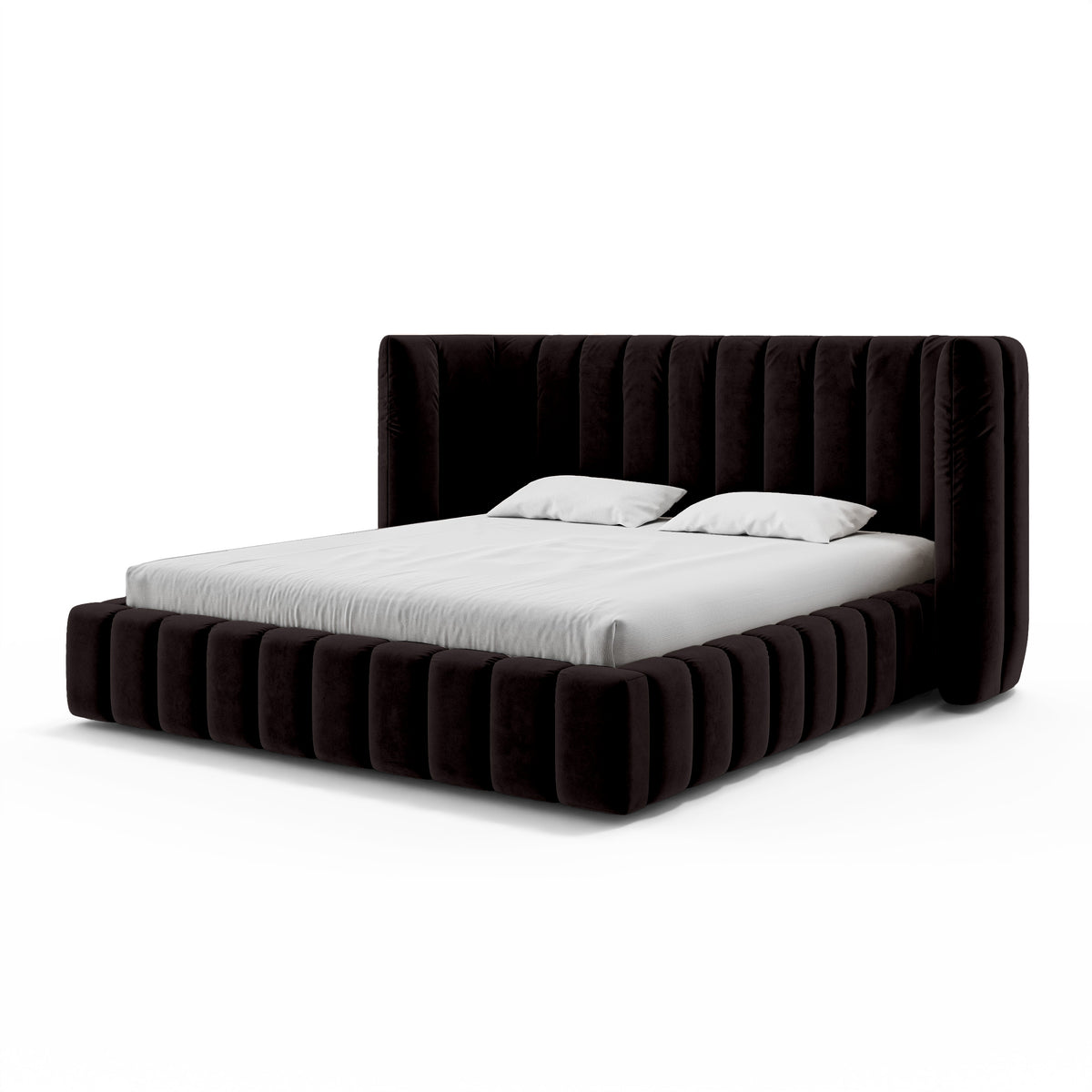 Łóżko tapicerowane pikowane z pojemnikiem w stylu modern soft | Gianda