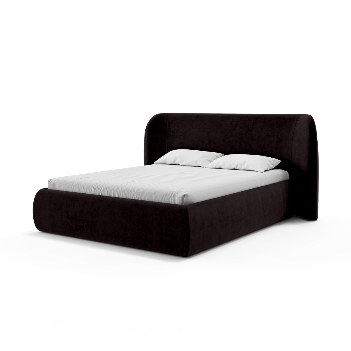 Łóżko tapicerowane z pojemnikiem w stylu modern soft | Frasspo