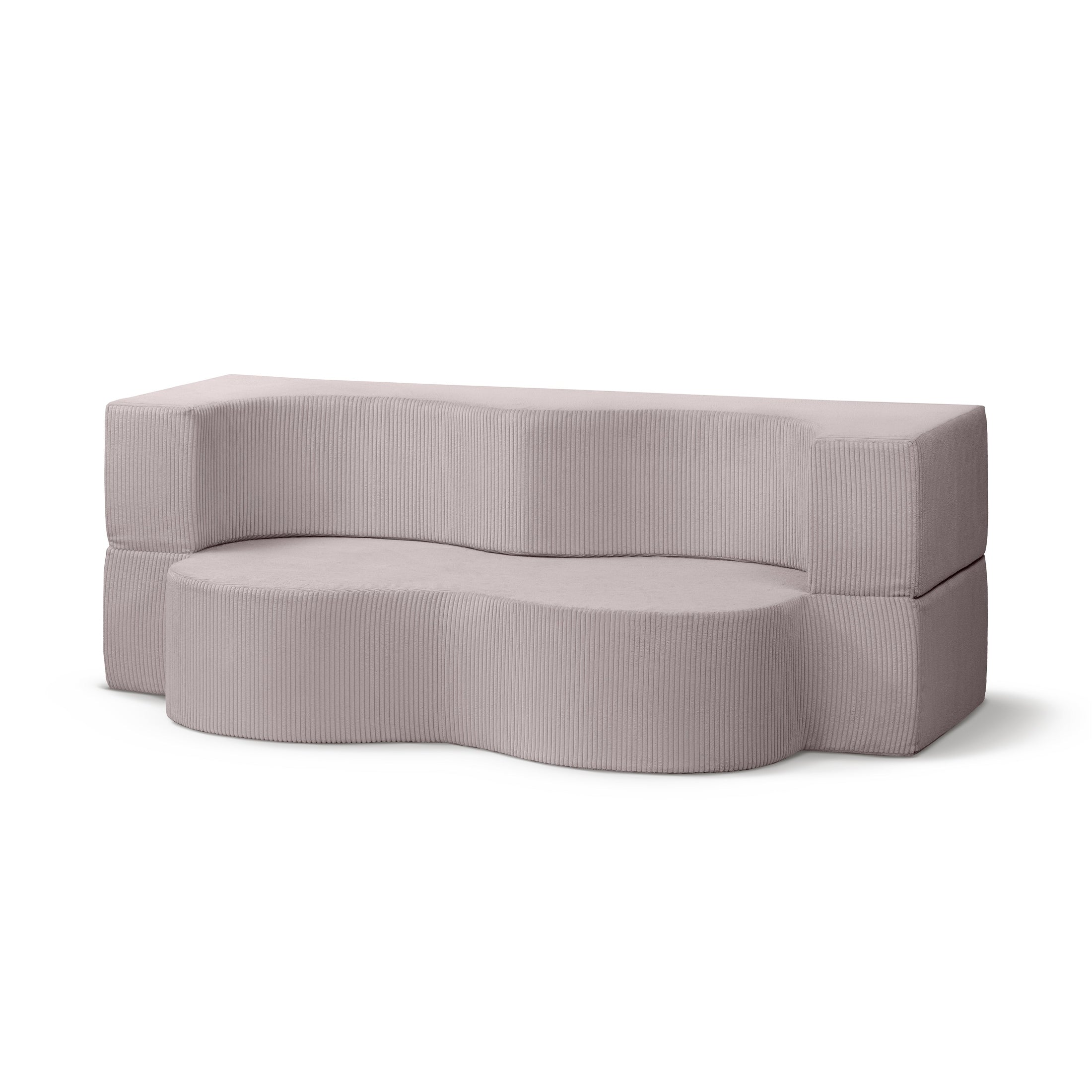 Sofa piankowa wolnostojąca 200 cm z funkcją spania w stylu japandi | Kamelia Płowe Szkło (POSO 145)