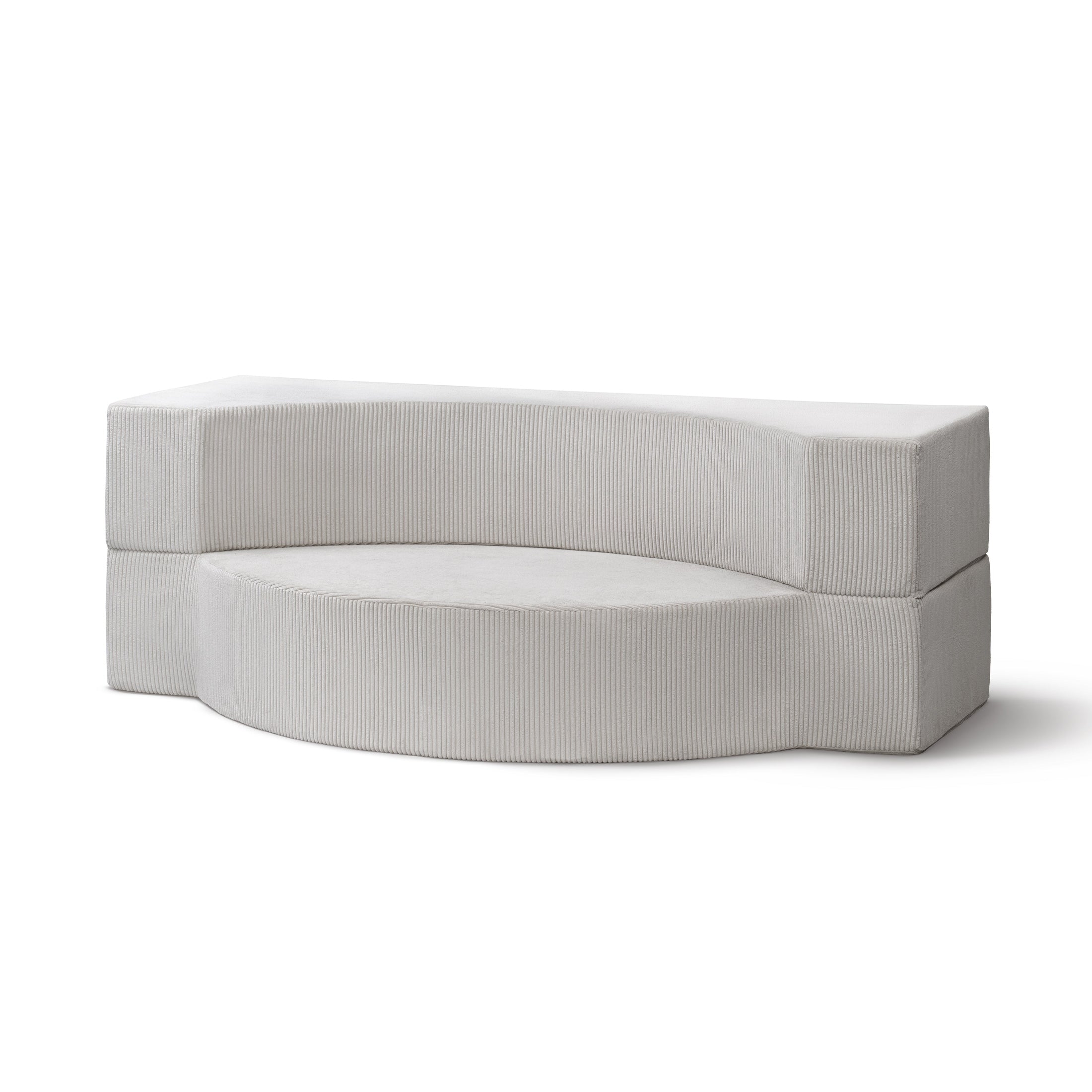 Sofa piankowa modułowa 200 cm z funkcją spania w stylu japandi | Lunaria Lniany Krem (POSO 100)