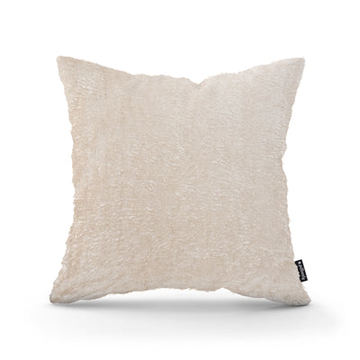 Poduszka dekoracyjna 45×45 cm w stylu glamour | Plusz Pergaminowy Beż (SORRISO 06)