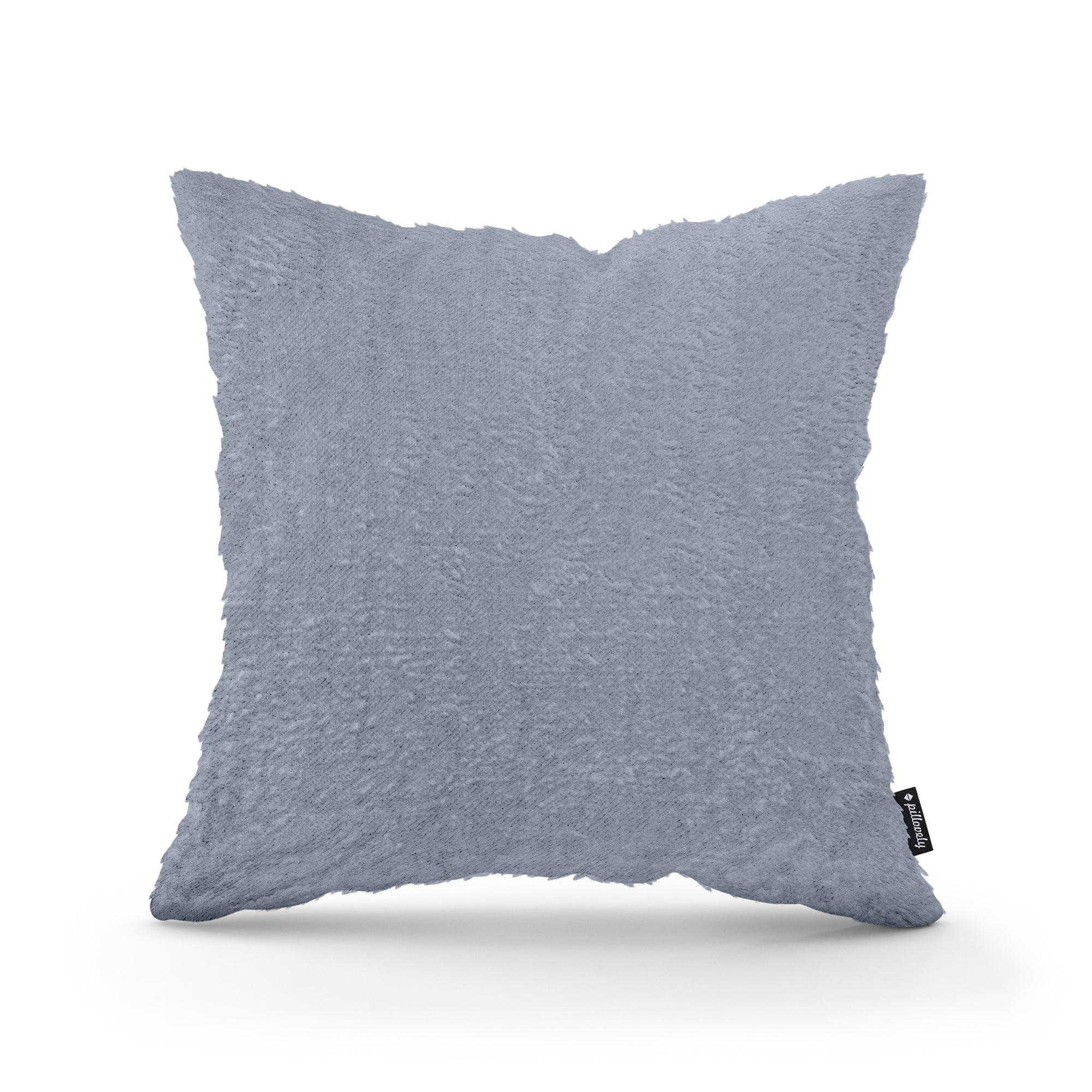 Poduszka dekoracyjna 45×45 cm w stylu glamour – plusz 100% PES, miękka struktura | Plusz Mgła Oceanu (SORRISO 07)