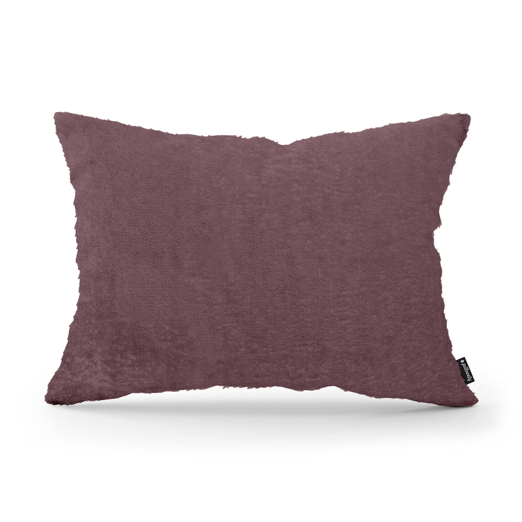 Poduszka dekoracyjna 40x55 cm w stylu glamour – 100% PES, sprężyste wypełnienie | Plusz Ciemna Śliwka (SORRISO 11)