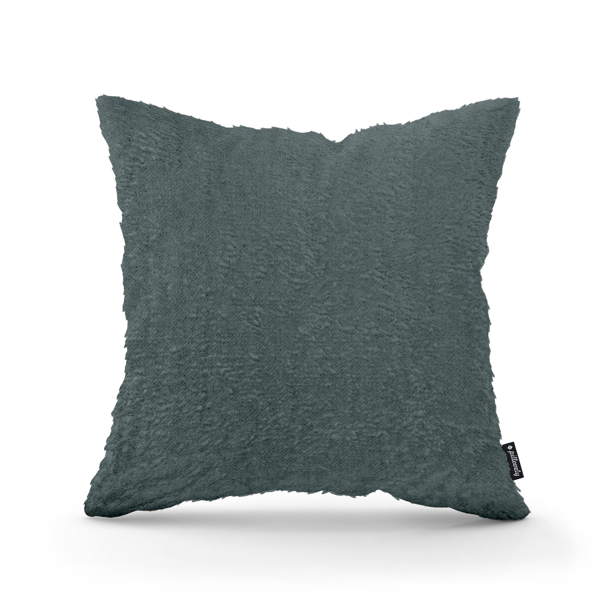 Poduszka dekoracyjna 45×45 cm w stylu glamour – plusz 100% PES, miękka struktura | Plusz Rubinowy Granat (SORRISO 13)