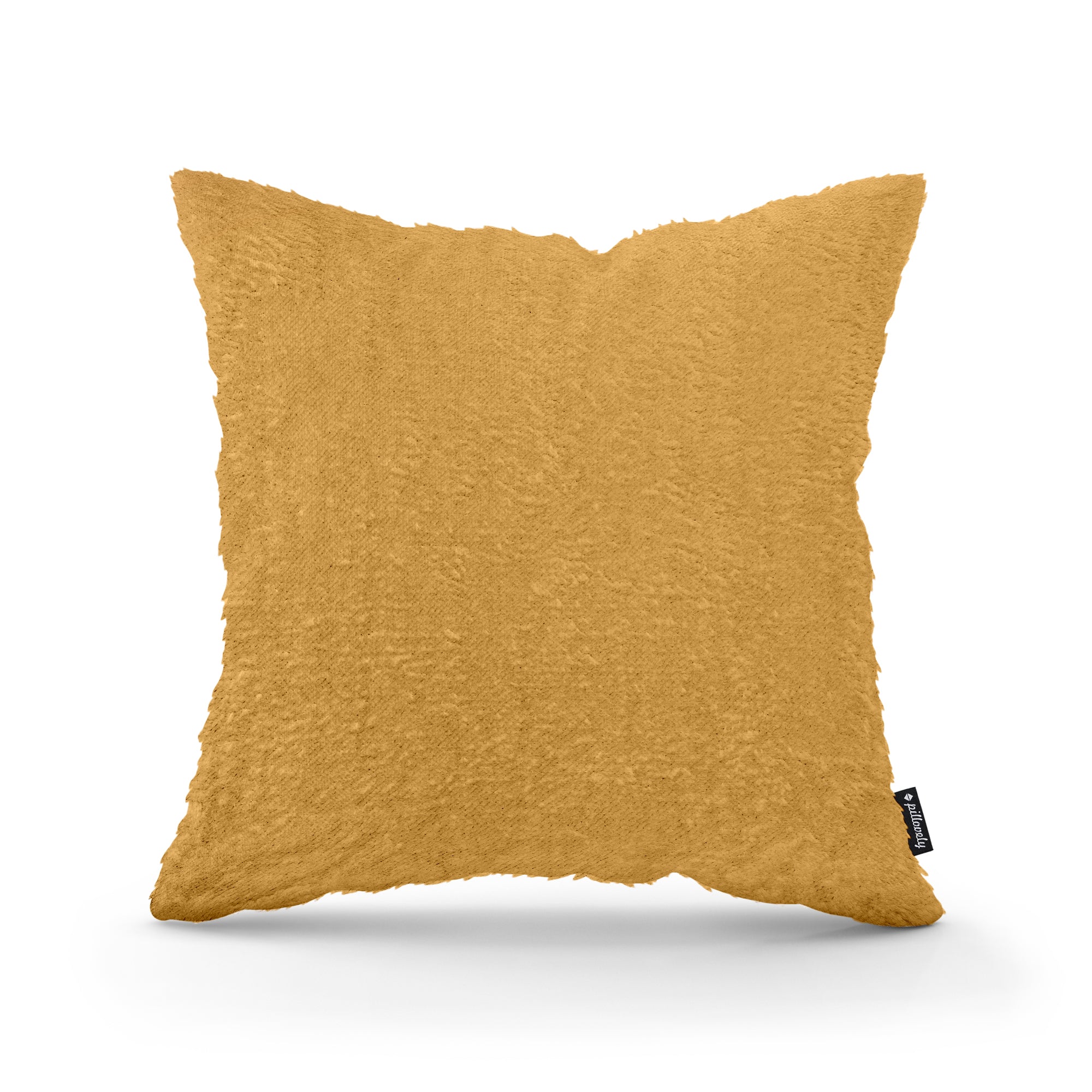 Poduszka dekoracyjna 45×45 cm w stylu glamour – plusz 100% PES, miękka struktura | Plusz Złoty Blask (SORRISO 21)