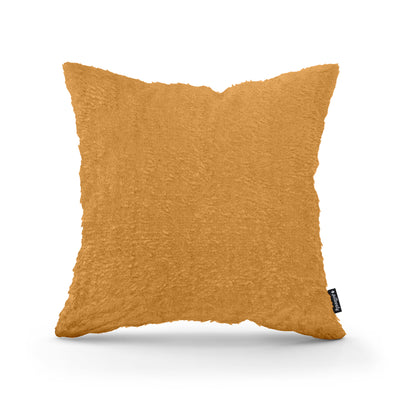 Poduszka dekoracyjna 45×45 cm w stylu glamour | Plusz Miodowa Ochra (SORRISO 22)