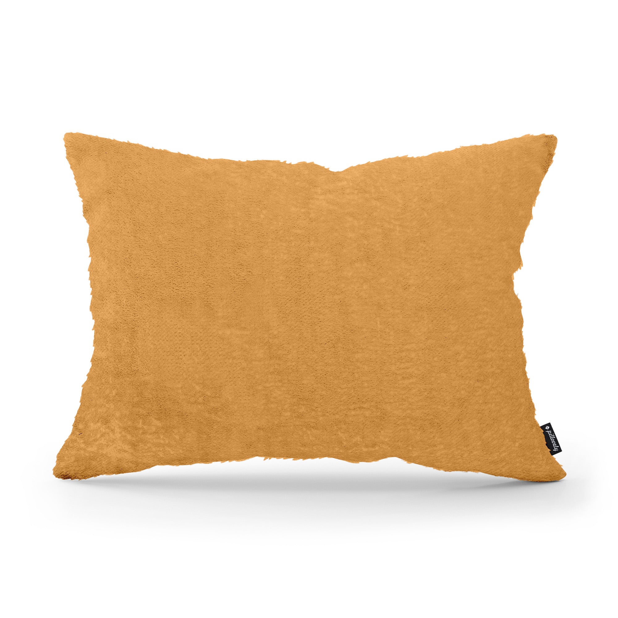 Poduszka dekoracyjna 40x55 cm w stylu glamour – 100% PES, sprężyste wypełnienie | Plusz Miodowa Ochra (SORRISO 22)