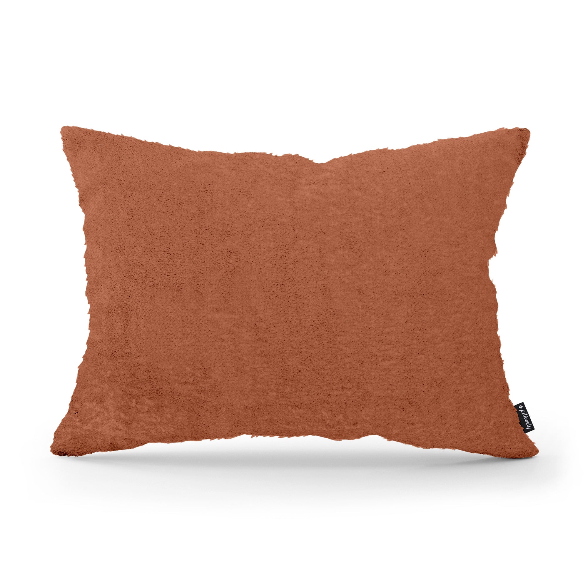 Poduszka dekoracyjna 40x55 cm w stylu glamour – 100% PES, sprężyste wypełnienie | Plusz Ceglany Mat (SORRISO 24)