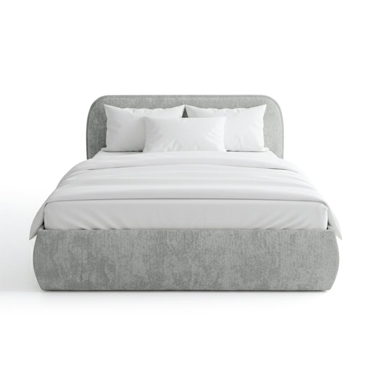 Łóżko tapicerowane z pojemnikiem w stylu soft modern | Eterial