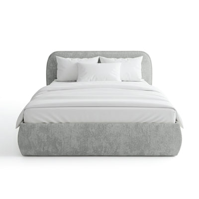Łóżko tapicerowane z pojemnikiem w stylu soft modern | Eterial